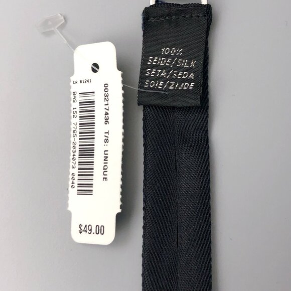 BNWT Simons Navy Blue 100% Silk Bow Tie - Picture 4 of 4